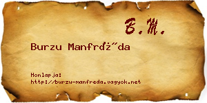 Burzu Manfréda névjegykártya